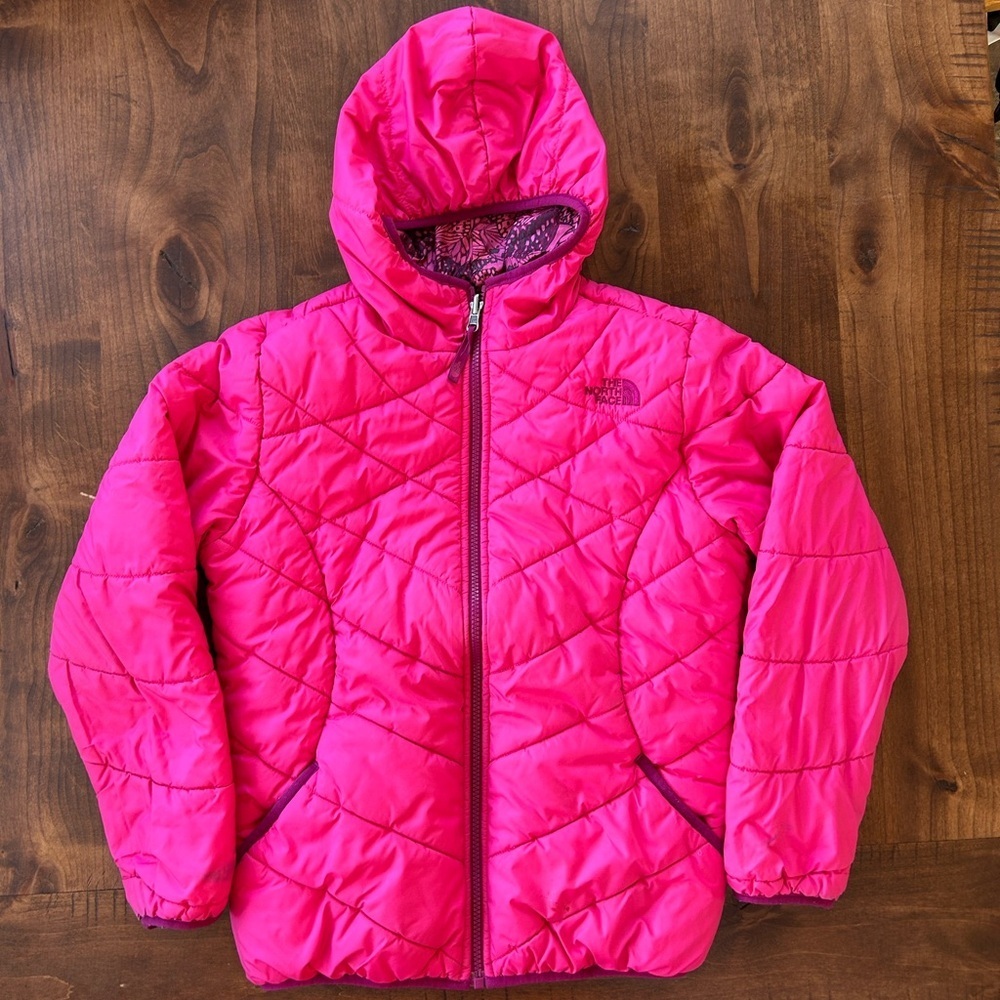 Girls North Face Reversible Puffer Jacket | Girls Large 14/16 | FLAWED